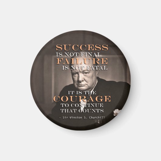 WINSTON CHURCHILL QUOTE MAGNET (Vorne)