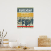 Winston Churchill Quote - Never Give In Poster (Küche)