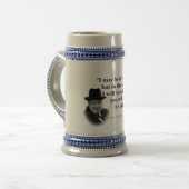 Winston Churchill Quote On Being Drunk And Ugly Bierglas (Vorderseite Links)