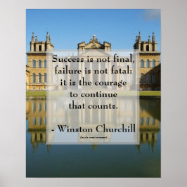 Winston Churchill Quote; Success Blenheim Palace Poster