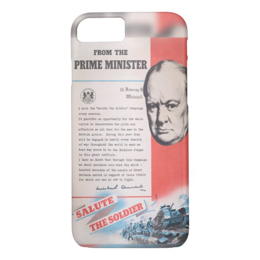 Winston Churchill, Reprint des britischen Posters Case-Mate iPhone Hülle (Rückseite)
