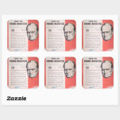 Winston Churchill, Reprint des britischen Posters  Quadratischer Aufkleber (Blatt)