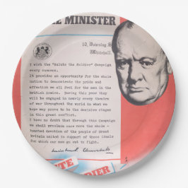 Winston Churchill, Reprint des britischen WW2 Post Pappteller