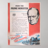 Winston Churchill, Reprint of British WW2 poster (Vorne)