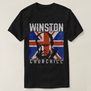 Winston Churchill Retro UK flagge T-Shirt