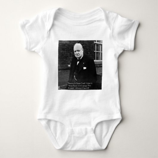 Winston Churchill "Success Never Final" Geschenke Baby Strampler (Vorderseite)