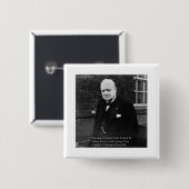 Winston Churchill "Success Never Final" Geschenke Button (Vorne & Hinten)