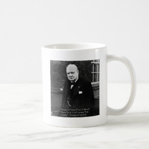 Winston Churchill "Success Never Final" Geschenke Kaffeetasse
