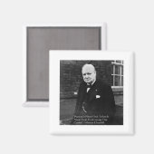 Winston Churchill "Success Never Final" Geschenke Magnet (Vorderseite/Rückseite)