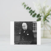 Winston Churchill "Success Never Final" Geschenke Postkarte (Stehend Vorderseite)