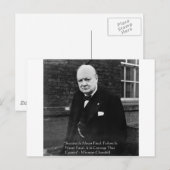 Winston Churchill "Success Never Final" Geschenke Postkarte (Vorne/Hinten)