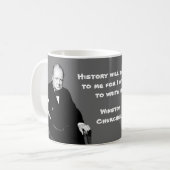 Winston Churchill - Über das Schreiben der Geschic Kaffeetasse (Vorderseite Links)