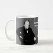 Winston Churchill - Über das Schreiben der Geschic Kaffeetasse (Links)