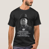 Winston Churchill- "übergeben nie " T-Shirt (Vorderseite)