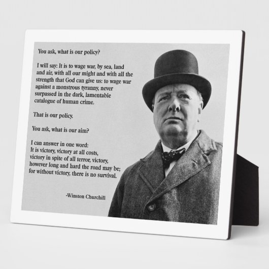 Winston Churchill Victory Fotoplatte (Seite)