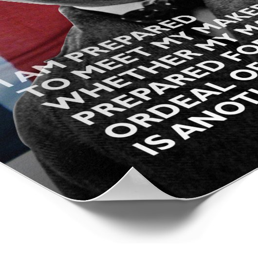 Winston Churchill - "Vorbereitet, meinen Maker zu Poster (Ecke)