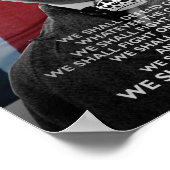 Winston Churchill - "Wir werden uns nie ergeben" Poster (Ecke)