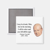 Winston Churchill Zitat 2b Magnet (Vorderseite/Rückseite)