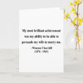 Winston Churchill Zitat 6a Karte (Gelbe Blume)
