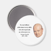 Winston Churchill Zitat 6b Magnet (Vorderseite/Rückseite)
