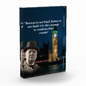 Winston Churchill Zitat auf Courage Poster Fotoblock (Links)