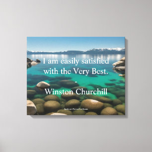 Winston Churchill Zitat; Das Allerbeste Leinwanddruck