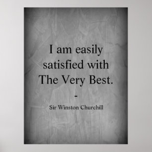 Winston Churchill Zitat; Das Allerbeste Poster