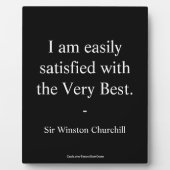 Winston Churchill Zitat: Das Beste Fotoplatte (Vorderseite)