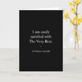 Winston Churchill Zitat: Das Beste Karte (Gelbe Blume)