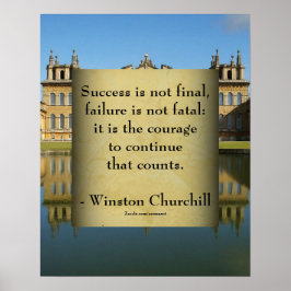 Winston Churchill Zitat; Erfolg Blenheim Palace Poster