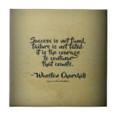 Winston Churchill Zitat; Erfolg Fliese (Vorderseite)