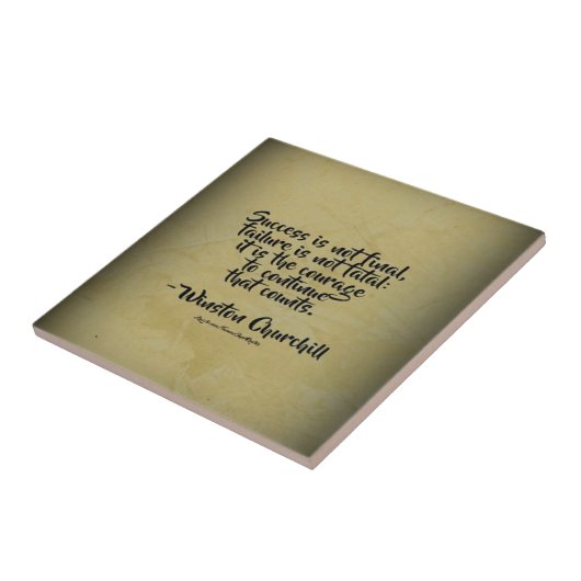 Winston Churchill Zitat; Erfolg Fliese (Seite)