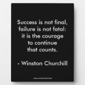 Winston Churchill Zitat; Erfolg Fotoplatte (Vorderseite)