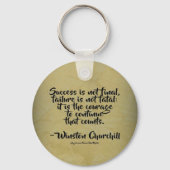 Winston Churchill Zitat; Erfolg Schlüsselanhänger (Vorderseite)