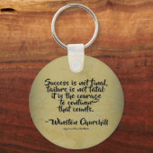 Winston Churchill Zitat; Erfolg Schlüsselanhänger (Vorderseite)