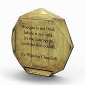 Winston Churchill Zitat; Erfolg Vintagen Alters Fotoblock (Rechts)