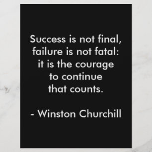 Winston Churchill Zitat; Erfolgsblatt