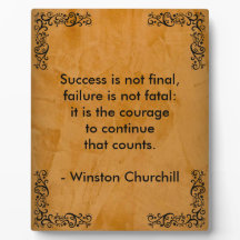 Winston Churchill Zitat; Erfolgscroll & Stucco