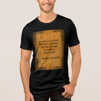 Winston Churchill Zitat; Erfolgscroll & Stucco Tri-Blend Shirt