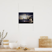 Winston Churchill Zitat über Mut Poster (Küche)