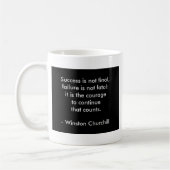 Winston Churchill ZitatErfolg Kaffeetasse (Links)