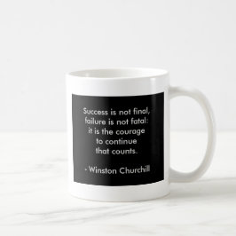 Winston Churchill ZitatErfolg Kaffeetasse