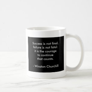 Winston Churchill ZitatErfolg Kaffeetasse