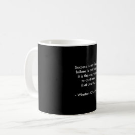 Winston Churchill ZitatErfolg Kaffeetasse