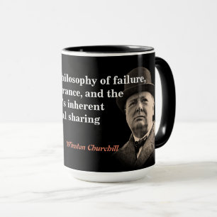 Winston Churchill zitiert zum Sozialismus Tasse
