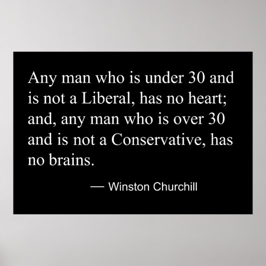 WINSTON CHURCHILL zu LIBERALEN UND KONSERVATIVEN Poster (Vorne)