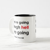 Winston Churchill Zweifarbige Tasse (Vorderseite Links)