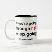 Winston Churchill Zweifarbige Tasse (Links)