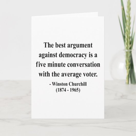 Winston- Churchillzitat 10a Karte (Vorderseite)