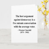 Winston- Churchillzitat 10a Karte (Gelbe Blume)